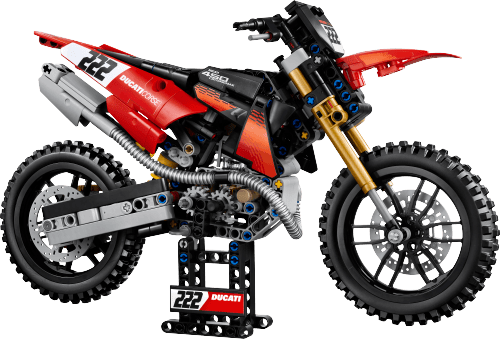 LEGO Technic Ducati Desmo450 MX Factory Motorcycle 42238 official model image