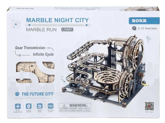 ROKR LGA01Marble Night City Marble Run Kit - Hobbytech Toys