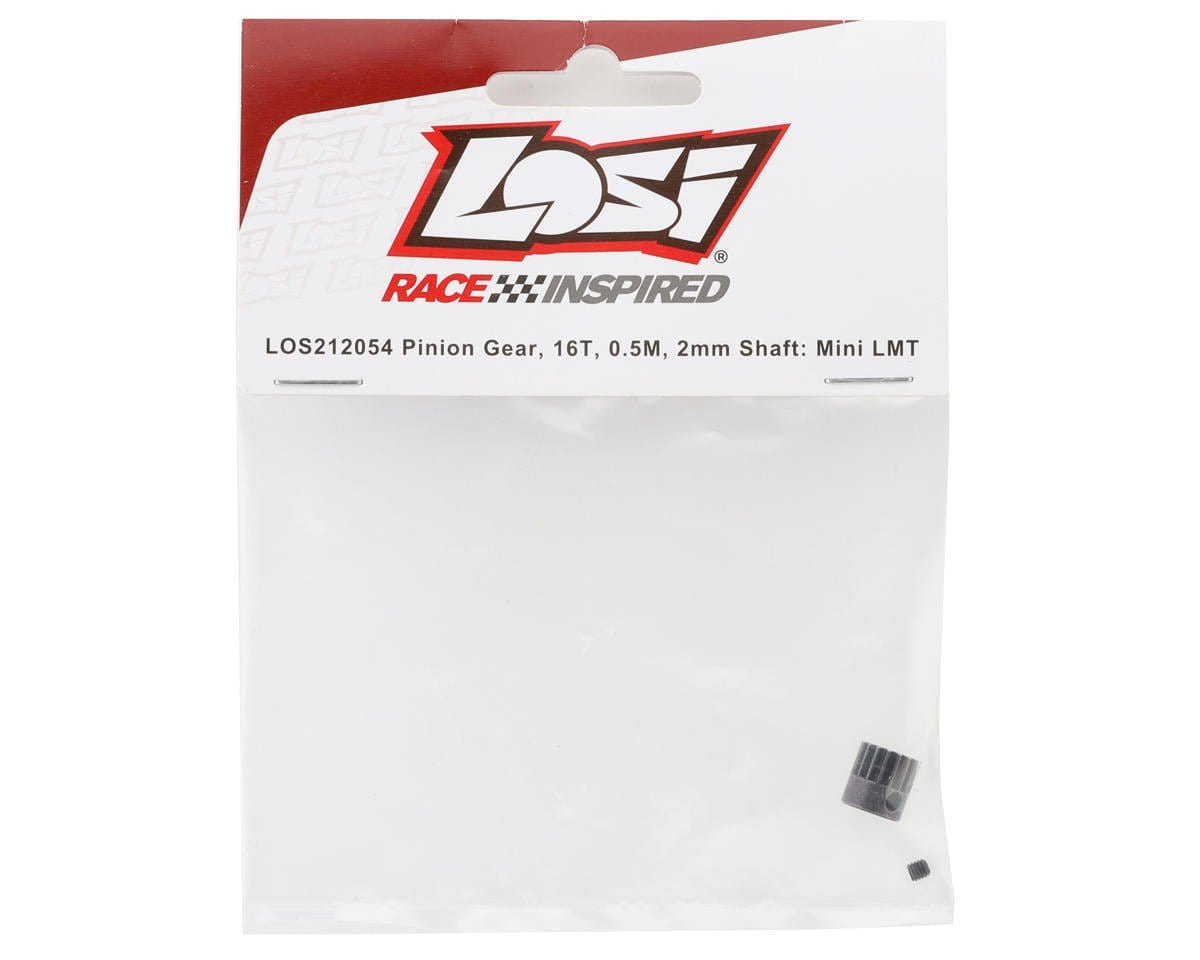 Losi 16T 0.5M Pinion Gear with 2mm Shaft, Mini LMT [LOS212054] - Hobbytech Toys