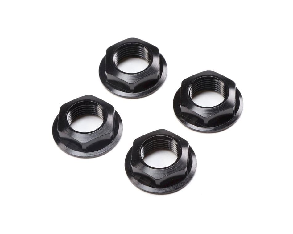 Losi 17mm Flanged Wheel Nut Black 4pcs Super Rock Rey LOS252112