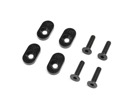 Losi 19T Engine Mount Insert and Screws, Black, 4pcs, DBXL 2.0 - genuine Losi product LOS252137