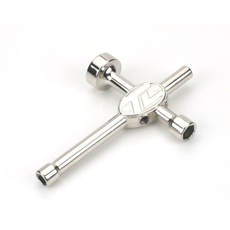 Losi 4-Way Steel Wrench 17mm 10mm 8mm 1/4 LOSB4603