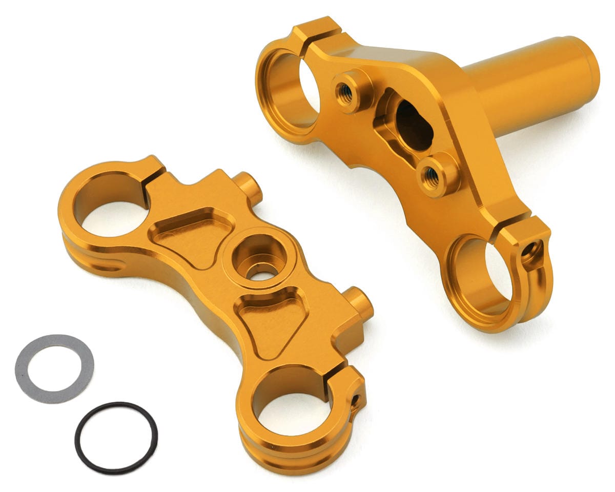 Losi Aluminium Triple Clamp Set, Gold, ProMoto-MX/SM - genuine Losi product LOS364005