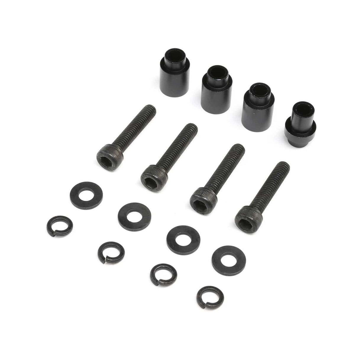 Losi Black Engine Mount Spacers and Aluminium Clutch Mount for DBXL 2.0 - LOS256010