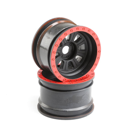 Losi LOS45028 Black Wheels 2pcs Super Rock Rey