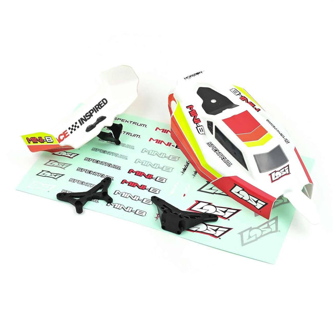 Losi Body and Wing, Red, Mini-B