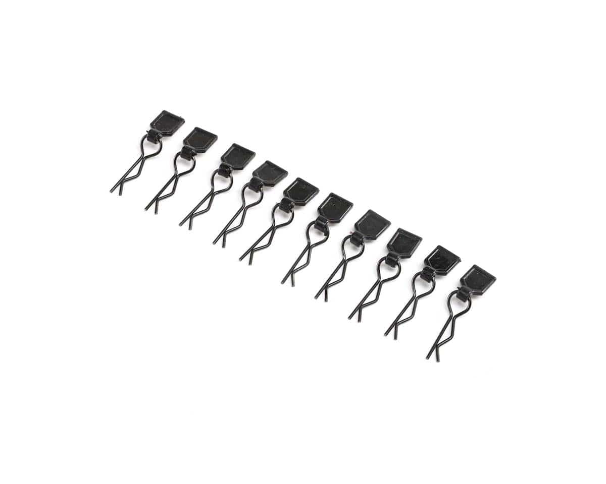 Losi LOS246003 Small Black Body Clips LMT 10pcs