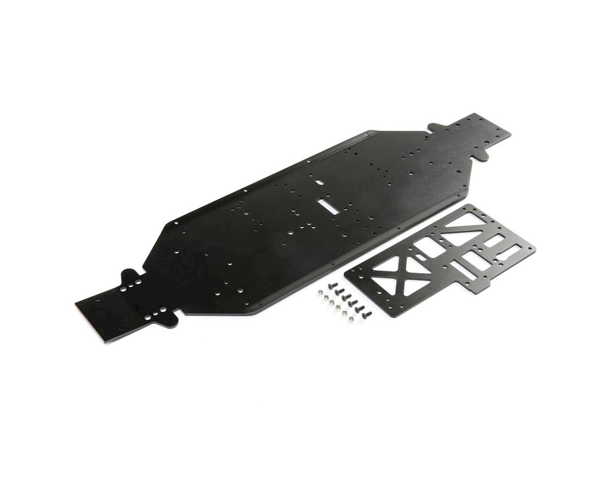 Losi Chassis with Brace, 4mm Black, DBXL-E 2.0 - genuine Losi product LOS251090