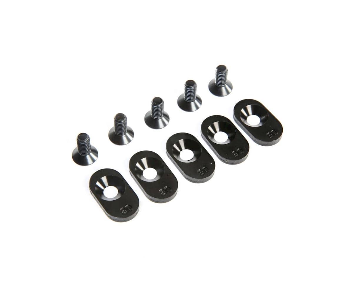 Losi Engine Mount Insert and Screws, Black, 20T, 5ive-T 2.0 - genuine Losi product LOS252103