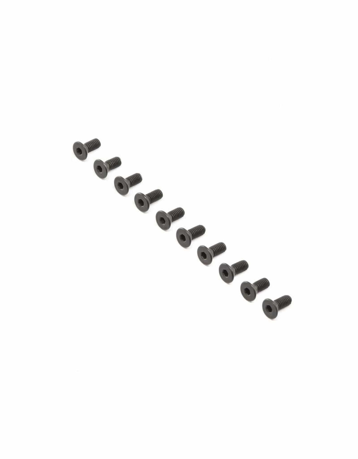 Losi M4 x 10mm Flat Head Screws, 10pcs - LOS255016