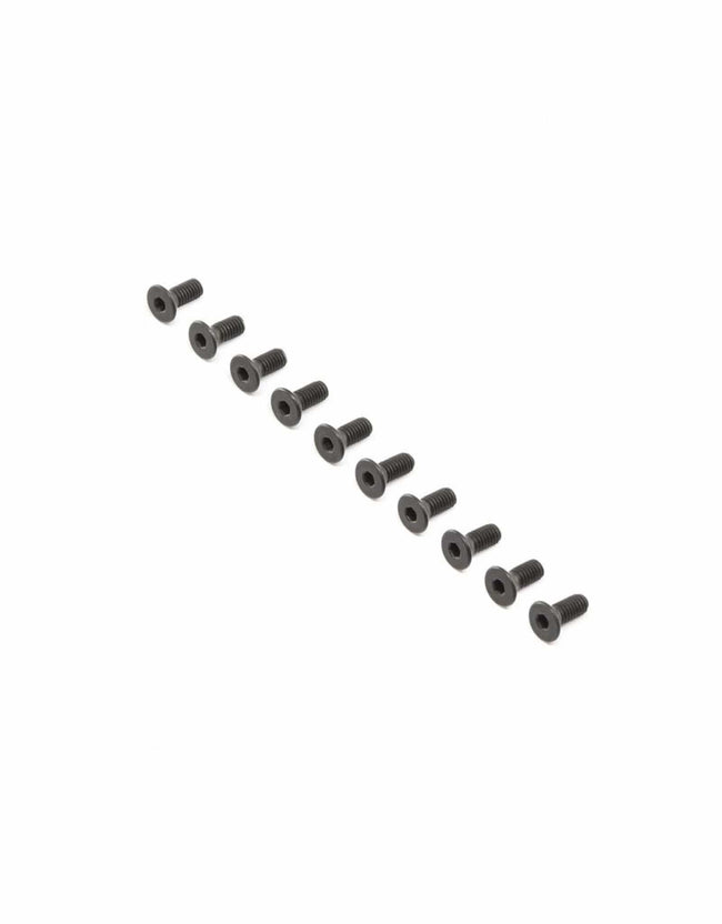 Losi Flat Head Screws, Stl, BO, M4 x 10mm (10)