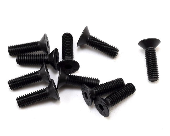 Losi Flat Head Screws, Stl, BO, M4 x 14mm (10)