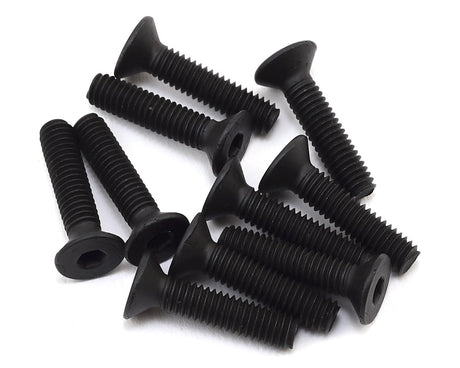 Losi M4x18mm black oxide steel flat head screws LOS255020
