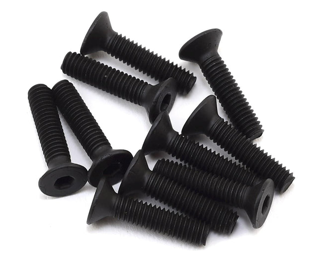 Losi Flat Head Screws, Stl, BO, M4 x 18mm (10)