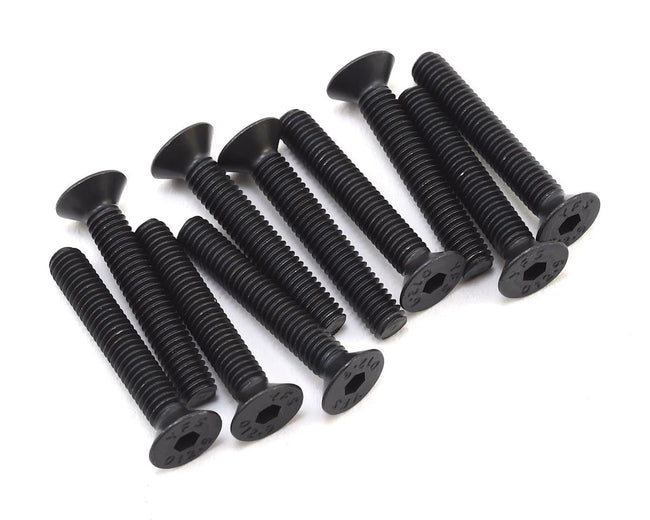 Losi Flat Head Screws, Stl, BO, M4 x 25mm (10)