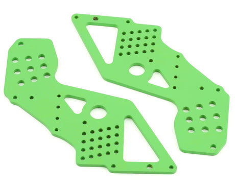 Losi Front Chassis Plate, Green, 2pcs, King Sling - genuine Losi product LOS241059