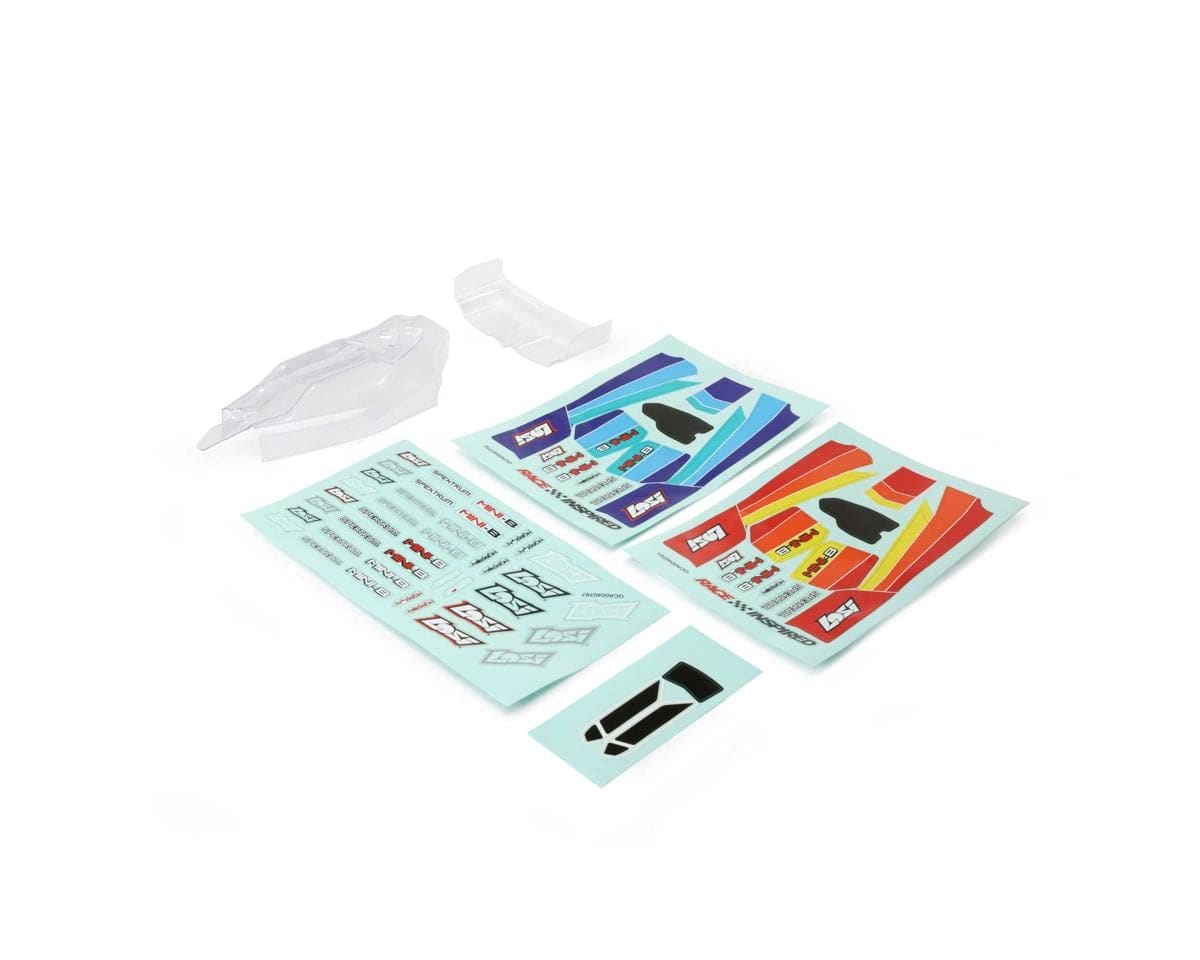 Losi Lightweight Body and Wing, Clear, Mini-B - genuine Losi product LOS210033