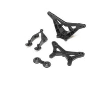 Losi LOS214012 Front and Rear Shock Tower including Wing Stay, Mini-B