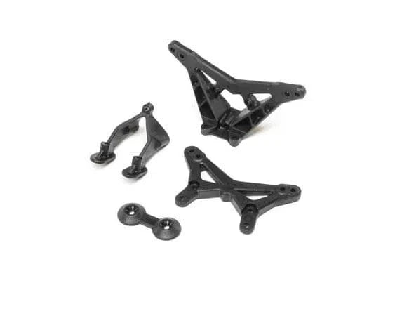 Losi LOS214012 Front and Rear Shock Tower including Wing Stay, Mini-B