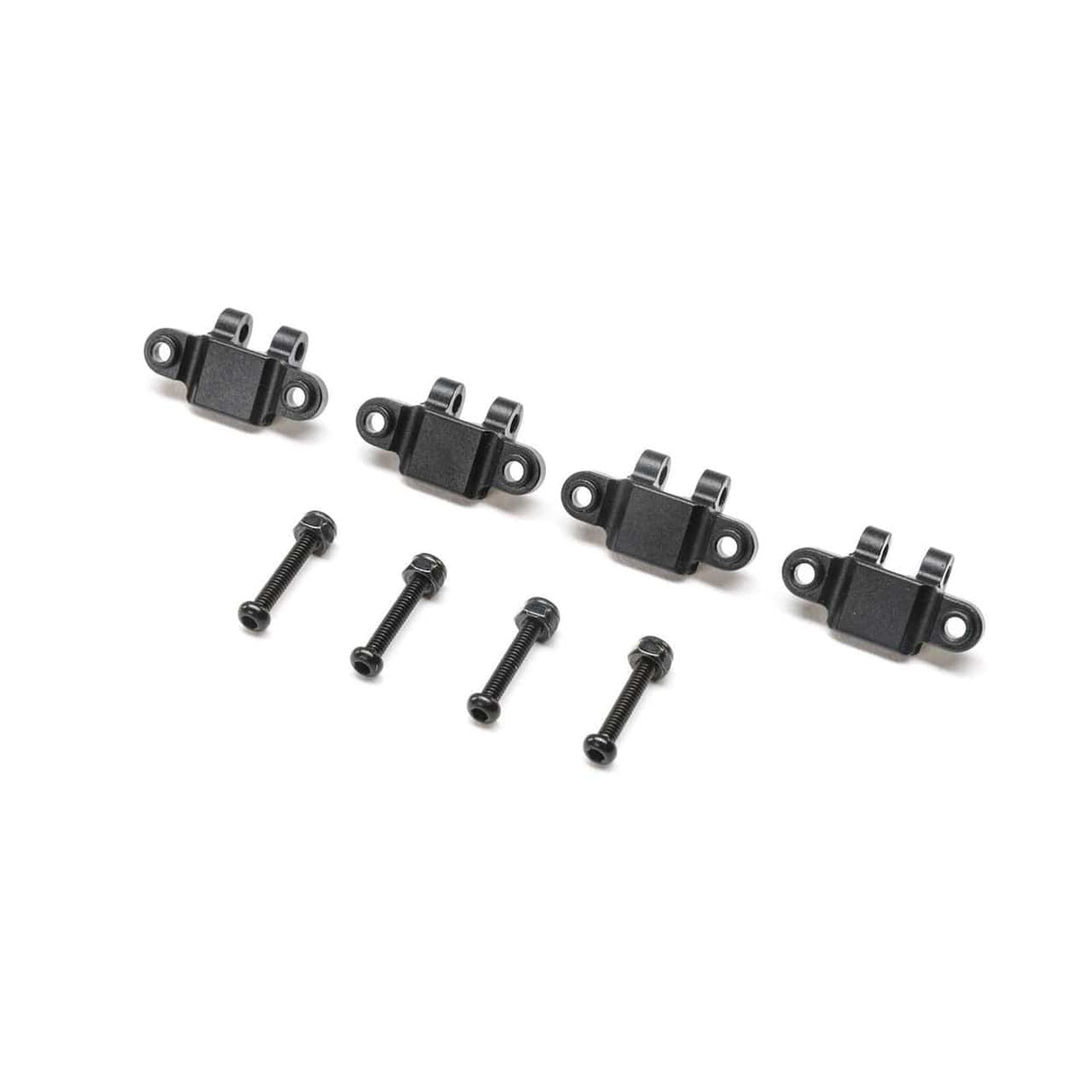 Team Losi Racing TLR314009 Aluminum Lower Shock Mount, Black, Mini LMT (4)