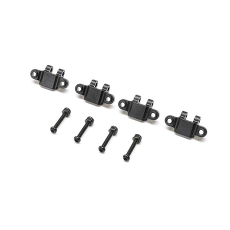 Team Losi Racing TLR314009 Aluminum Lower Shock Mount, Black, Mini LMT (4)
