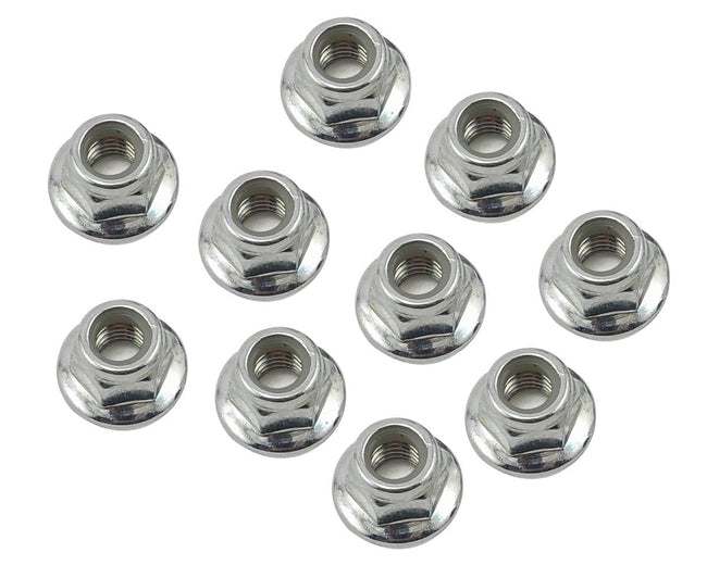 Losi M5x0.8 Serrated Flanged Locknut, 10pcs, DBXL 2.0