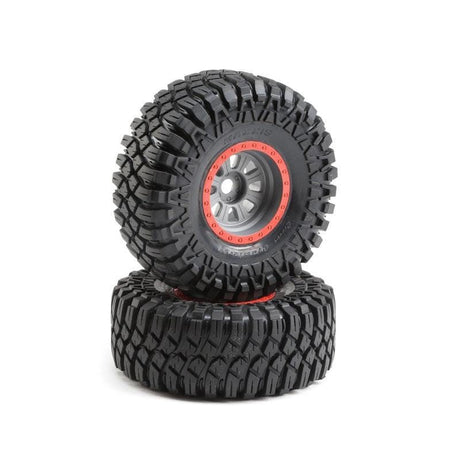 Losi LOS45029 Maxxis Creepy Crawler LT Silver Mounted Tyres Super Rock Rey