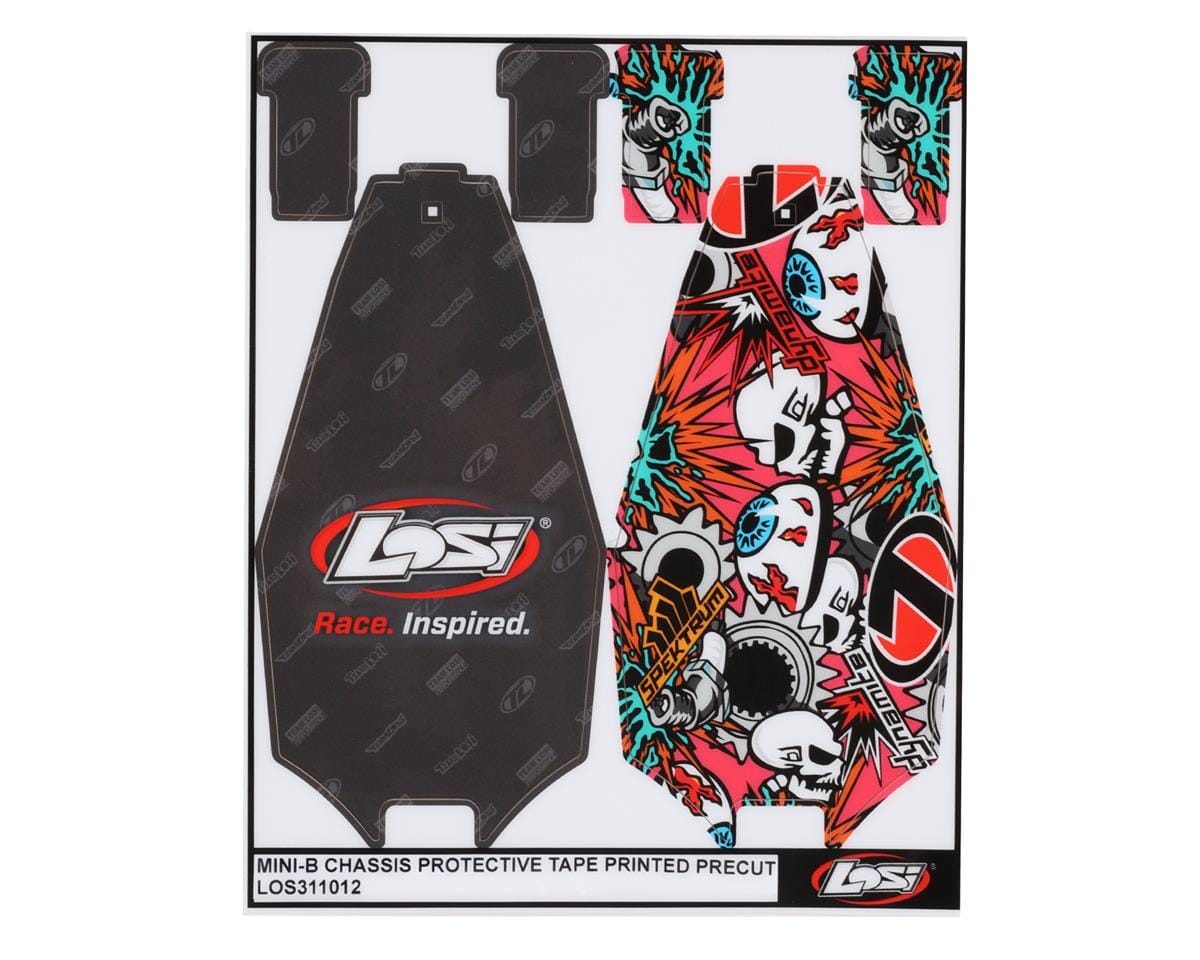 Losi Mini-B Chassis Protective Tape, Precut, 2pcs - genuine Losi product LOS311012