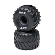 Losi MT Tires, Black Beadlock, Premount, 2pcs, Mini LMT Megalodon [LOS-2060]