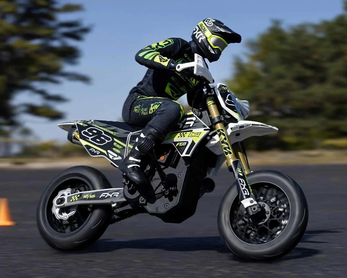 Losi Promoto - SM 1/4 Super Moto Motorcycle, FXR White, RTR Basic [LOS - 2272] - Hobbytech Toys