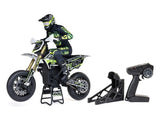 Losi Promoto - SM 1/4 Super Moto Motorcycle, FXR White, RTR Basic [LOS - 2272] - Hobbytech Toys