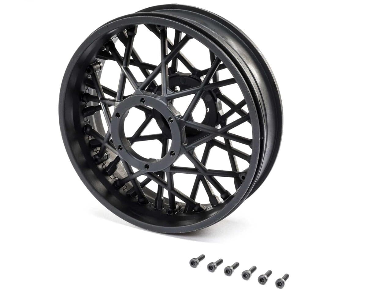 Losi Rear Black Wheel Set, ProMoto-MX - genuine Losi product LOS46001
