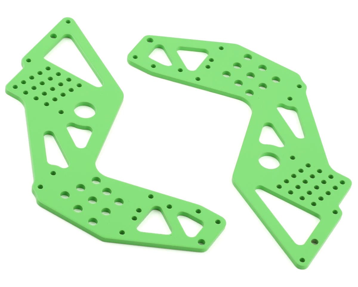 Losi Rear Chassis Plate, Green, 2pcs, King Sling - genuine Losi product LOS241060