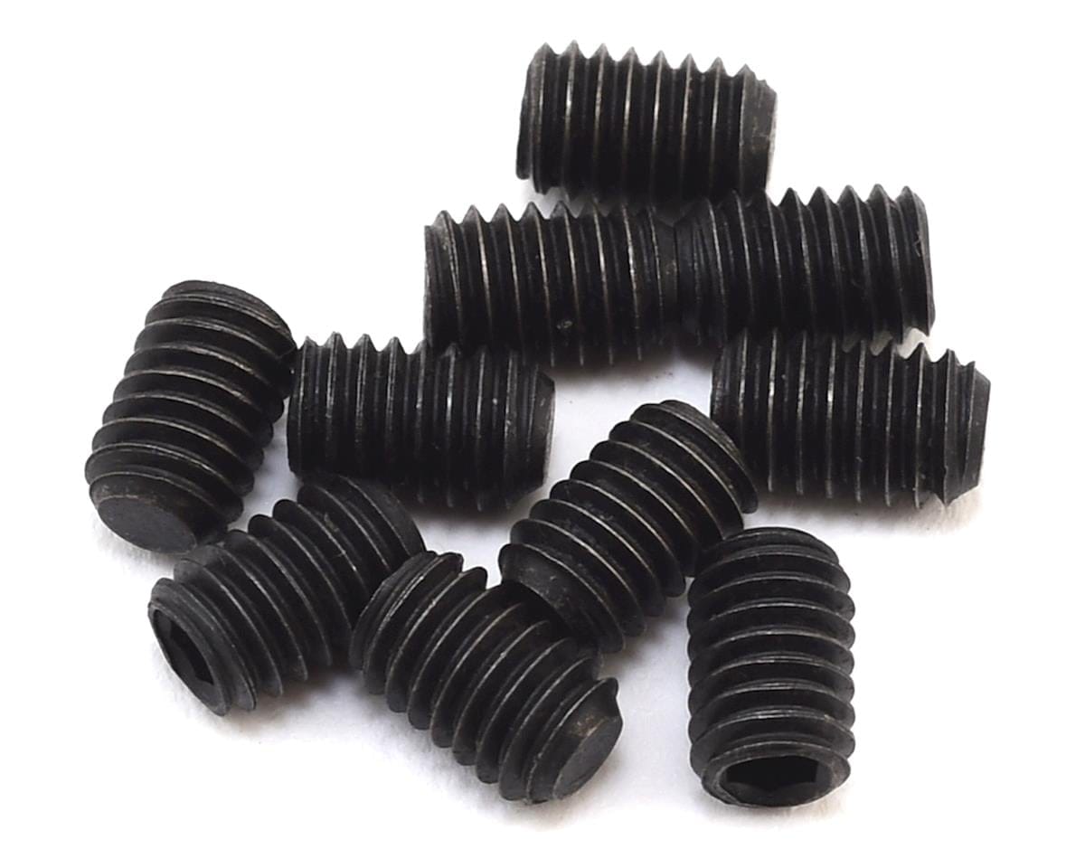 Losi Set Screws, Stl, BO, Flat Point, M4 x 6mm (10) - genuine Losi product LOS255021