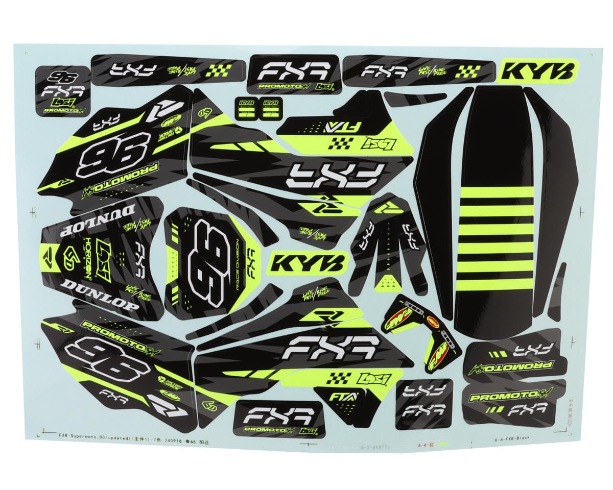 Losi Supermoto FXR Graphics Wrap Kit, ProMoto-SM - genuine Losi product LOS-2286