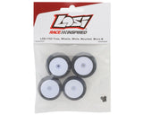 Losi White Wheel and Tyre Set, Micro - B [LOS - 1763] - Hobbytech Toys