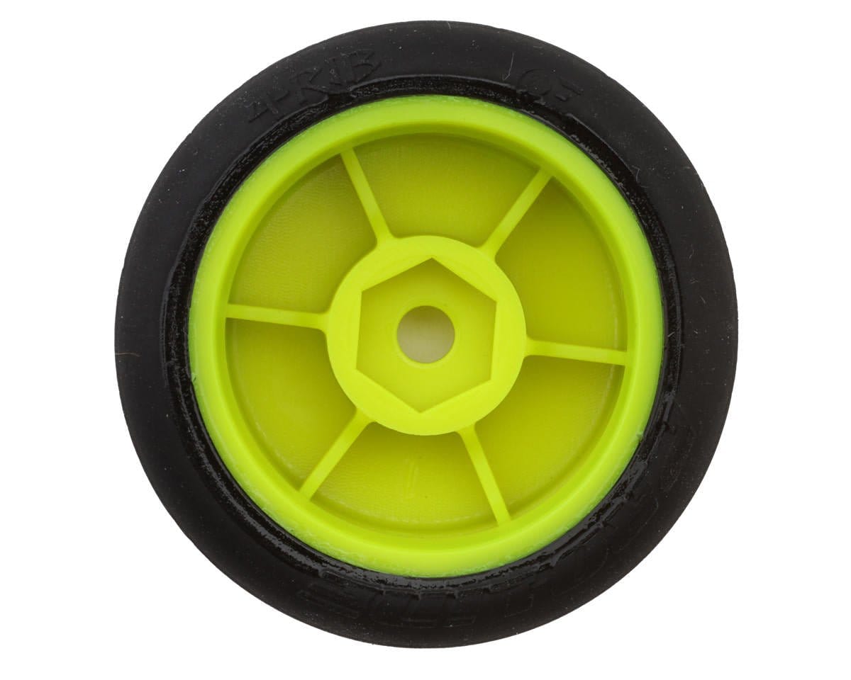 Losi Yellow Wheel and Tyre Set, Micro - B [LOS - 1762] - Hobbytech Toys