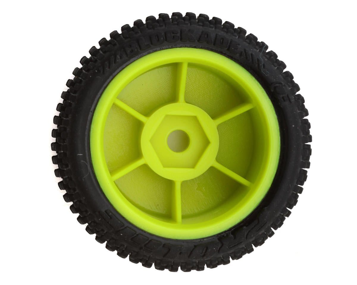 Losi Yellow Wheel and Tyre Set, Micro - B [LOS - 1762] - Hobbytech Toys