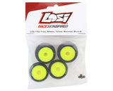 Losi Yellow Wheel and Tyre Set, Micro - B [LOS - 1762] - Hobbytech Toys