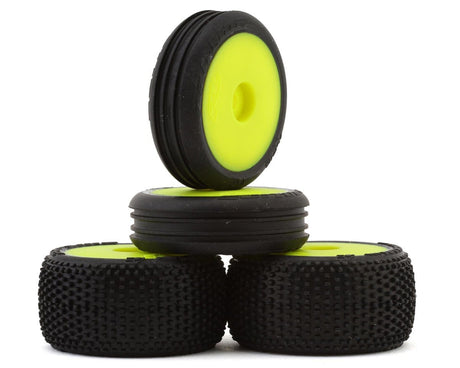Losi Yellow Wheel and Tyre Set, Micro - B [LOS - 1762] - Hobbytech Toys