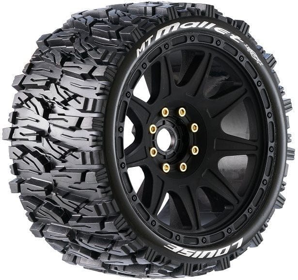 Louise RC Mt-Mallet Speed 1/8 Monster Truck Tires, 0" & 1/2" Offset, 17mm (2pcs) [3355SB]
