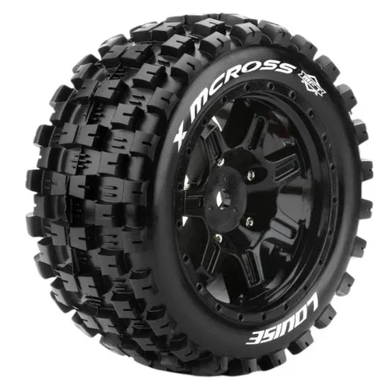 Louise RC X-MALLETT Rim & Tyre X-MAXX - 24mm Hex (2pcs) [3350B]