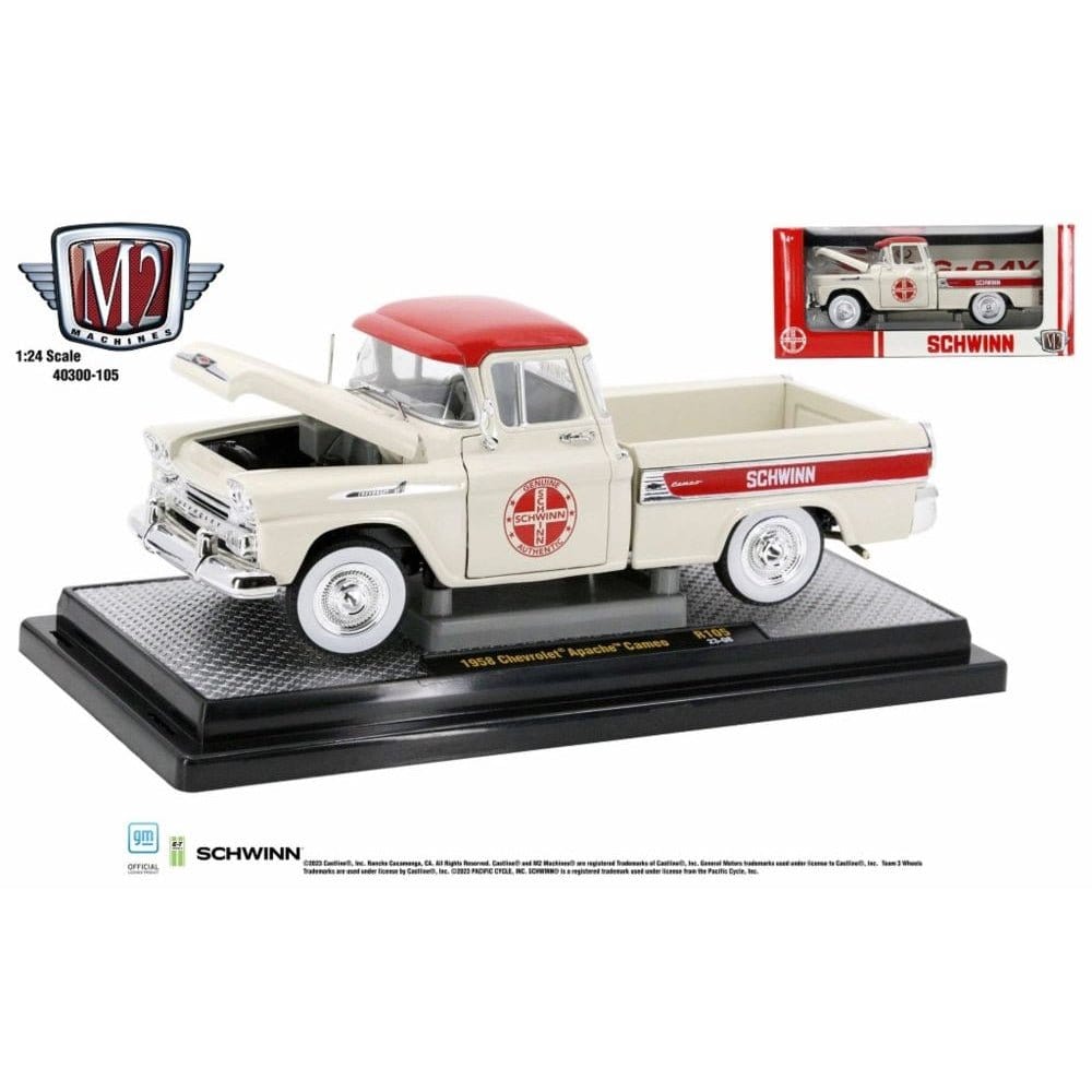 M2 1/24 Schwinn 1958 Chevrolet Apache Cameo Pickup** - Hobbytech Toys