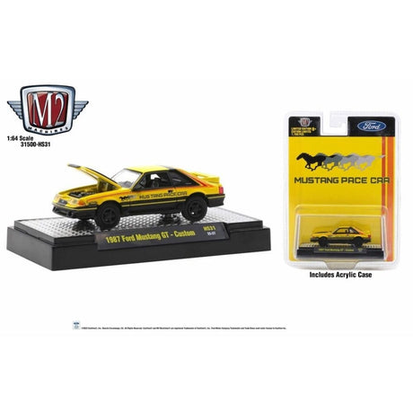 M2 1/64 1987 Ford Mustang GT Custom Pace Car - Hobbytech Toys