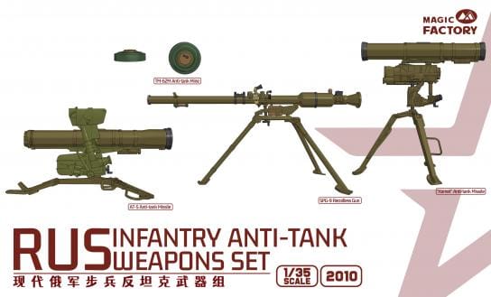 Magic Factory 1/35 RUS Infantry Anti - tank Weapon Set Plastic Model Kit [2010] - Hobbytech Toys