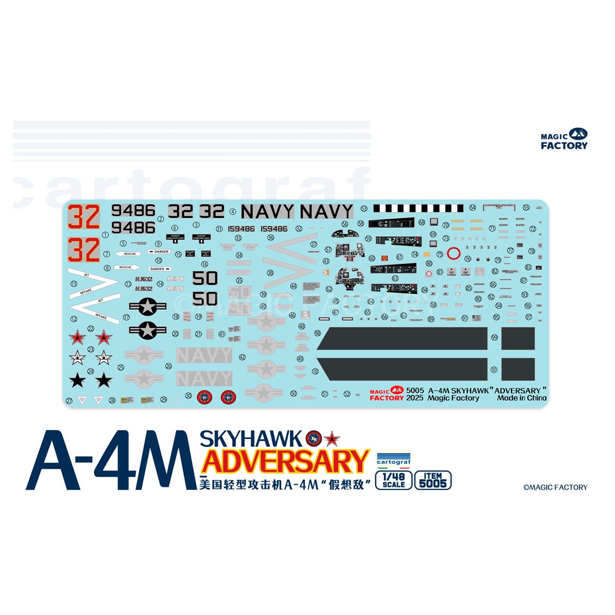Magic Factory 1/48 A-4M Skyhawk Adversary Plastic Model Kit