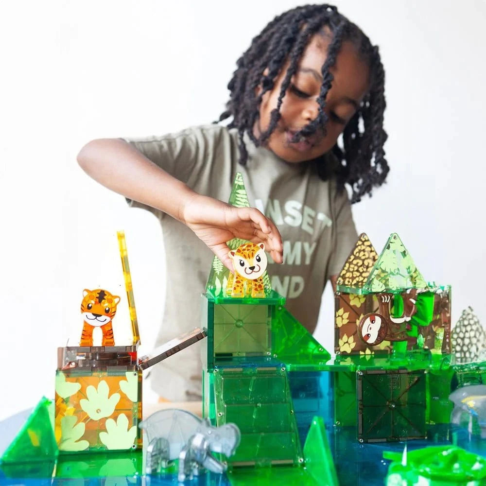 MAGNA - TILES - Jungle Animals - 25 Piece Set - Hobbytech Toys