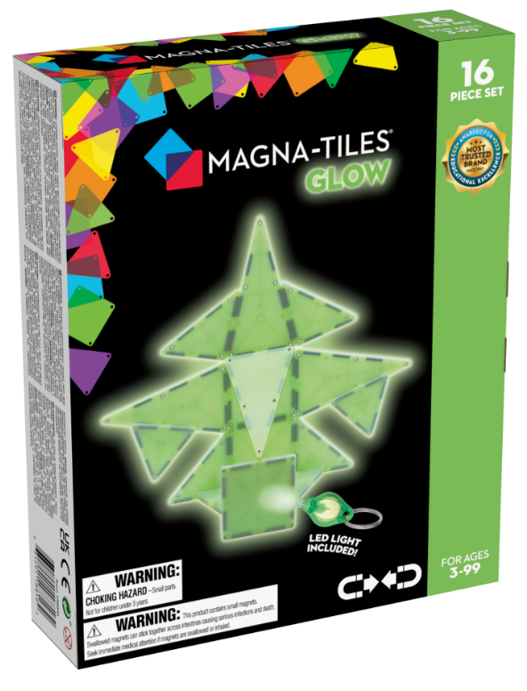 MAGNA-TILES - Glow - 16 Piece Set - Hobbytech Toys
