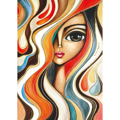 Magnolia 1732 Wavy Hair Girl Romi Lerda 1000pc Jigsaw Puzzle