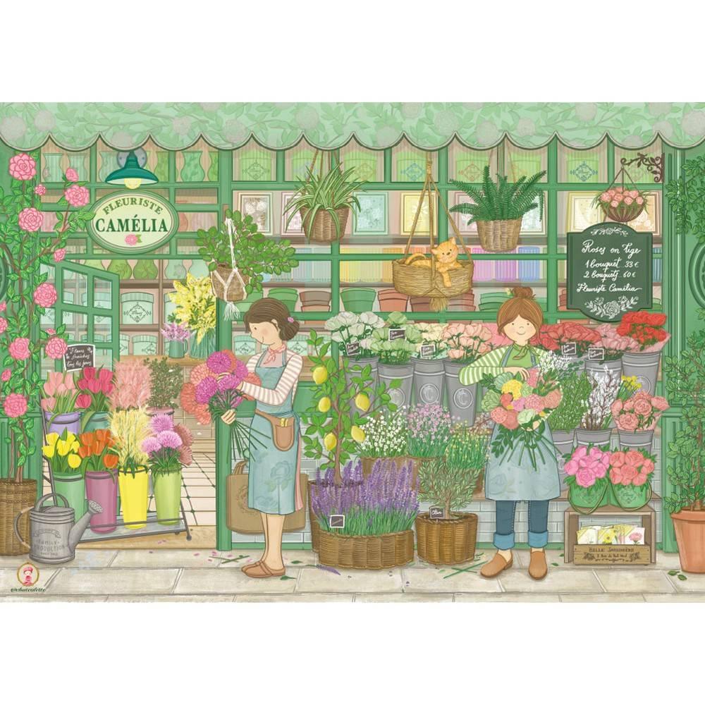 Magnolia 3488 Fleuriste Camelia Le Chat Colette 1000pc Jigsaw Puzzle